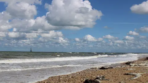 Bord de mer à Courseulles-sur-Mer, près de Mondeville