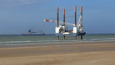 Bord de mer à Sangatte, près de Saint-Martin-Boulogne
